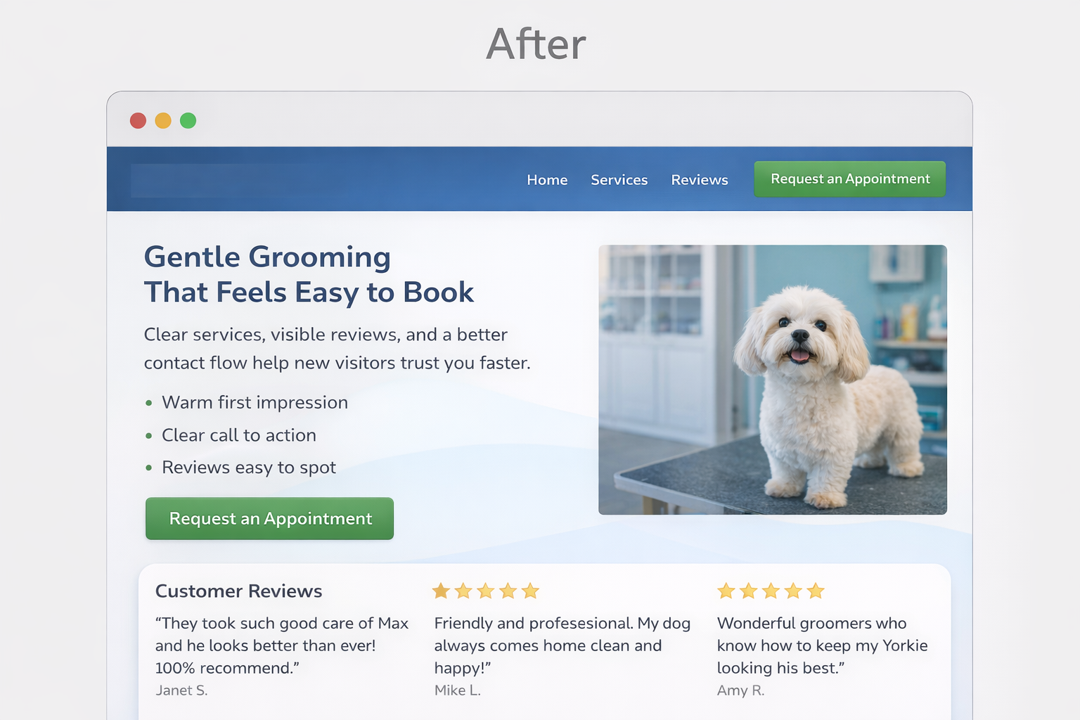 After website example